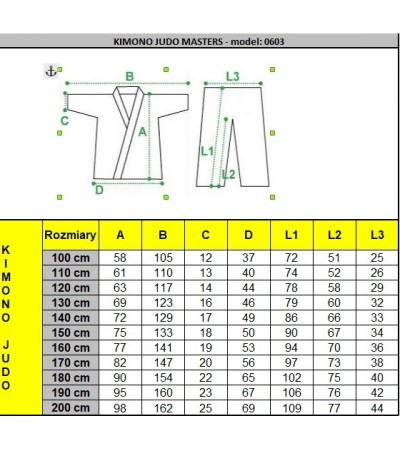 Masters dziudo kimono 450 gsm - 140 cm 06034-140, Kovos menai, Spоrto prekės, Masters