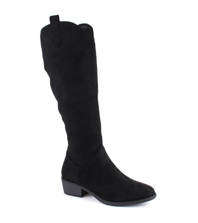 Jezzi W JEZ409A black suede insulated boots