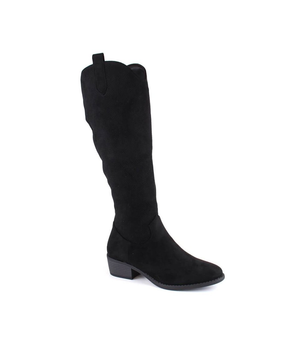 Jezzi W JEZ409A black suede insulated boots