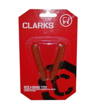 Okładziny hamulcowe CLARKS CP500, 70mm, Warunki Mokre, MTB, V-brake, Czerwone (DWZ)