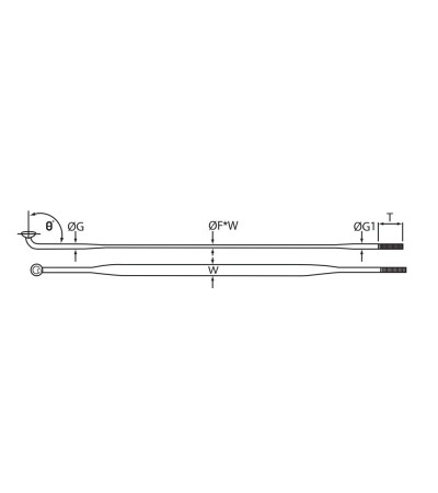 Szprychy CNSPOKE AERO494 2.0-1.2*3.0-2.0 stal nierdzewna 302mm czarne 36szt.