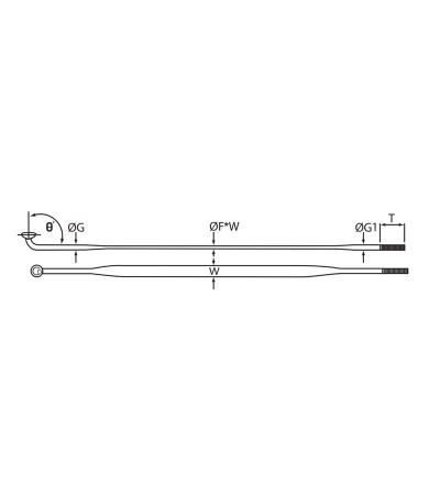 Szprychy CNSPOKE AERO424 2.0-0.9*2.2-2.0 stal nierdzewna 298mm czarne 36szt.