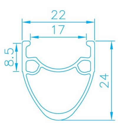 Koła szosowe ALEXRIMS ALX210, V-brake, QR, Stożek 24mm, 700C 622-17, TRS, Aluminium, Waga 1922g (NEW)