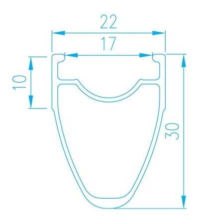 Obręcz szosa ALEXRIMS CX30, V-brake, Stożek 24mm, 700C 622x17, 28 otworów, Czarna, Waga 457g (NEW)