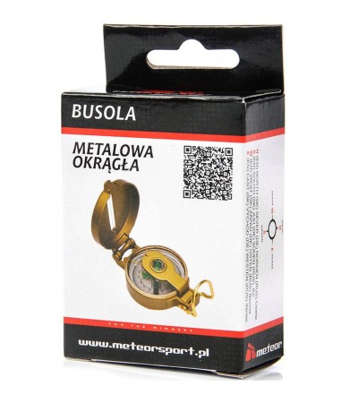 Busola metalowa okrągła Meteor złota 8191/71001