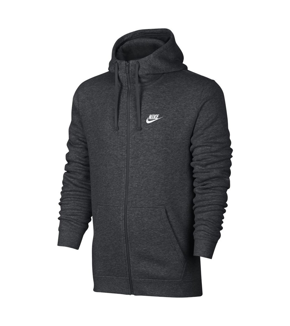 Bluza męska Nike M NSW Hoodie FZ FLC Club szara 804389 071