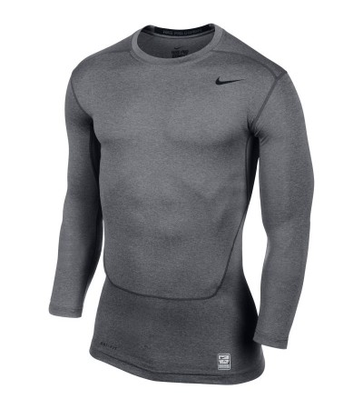 Koszulka męska Nike Pro Cool Compression LS Top szara 703088 091