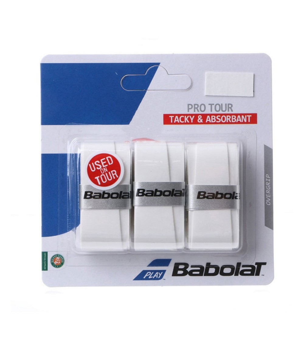 Owijka Babolat Pro Tour Tacky & Absorbant białe 3szt 138757