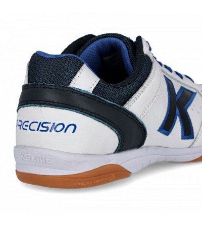 Buty halowe Kelme Precision Elite Indoor biało-granatowe 55866 0172