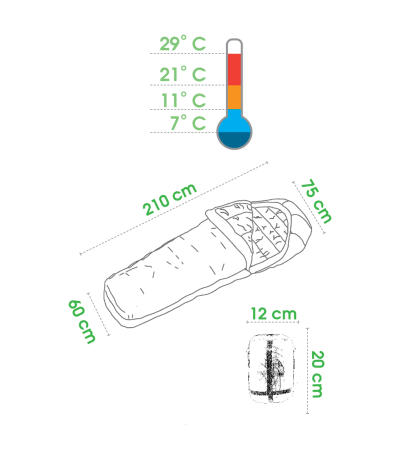 ŚPIWÓR SPOKEY ULTRALIGHT 600 mumia /831298