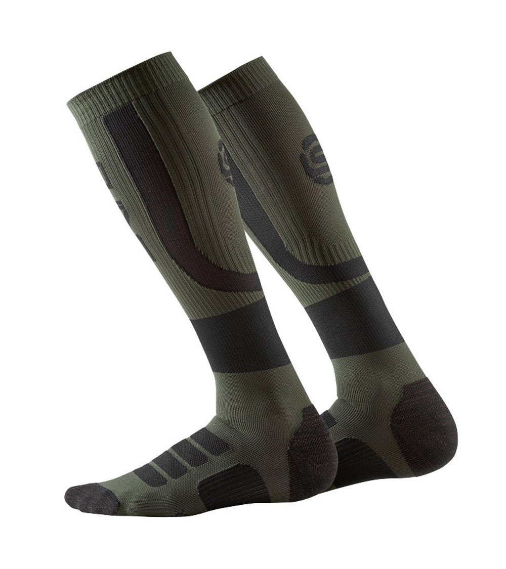 Skarpety męskie Skins Essentials Men's Active Compression czarno-khaki ES0001937 0045