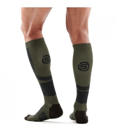 Skarpety męskie Skins Essentials Men's Active Compression czarno-khaki ES0001937 0045