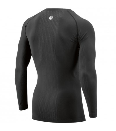 Koszulka kompresyjna męska Skins DNAmic BASE Long Sleeve Top czarna DY0001005 9001