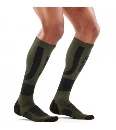 Skarpety męskie Skins Essentials Men's Active Compression czarno-khaki ES0001937 0045