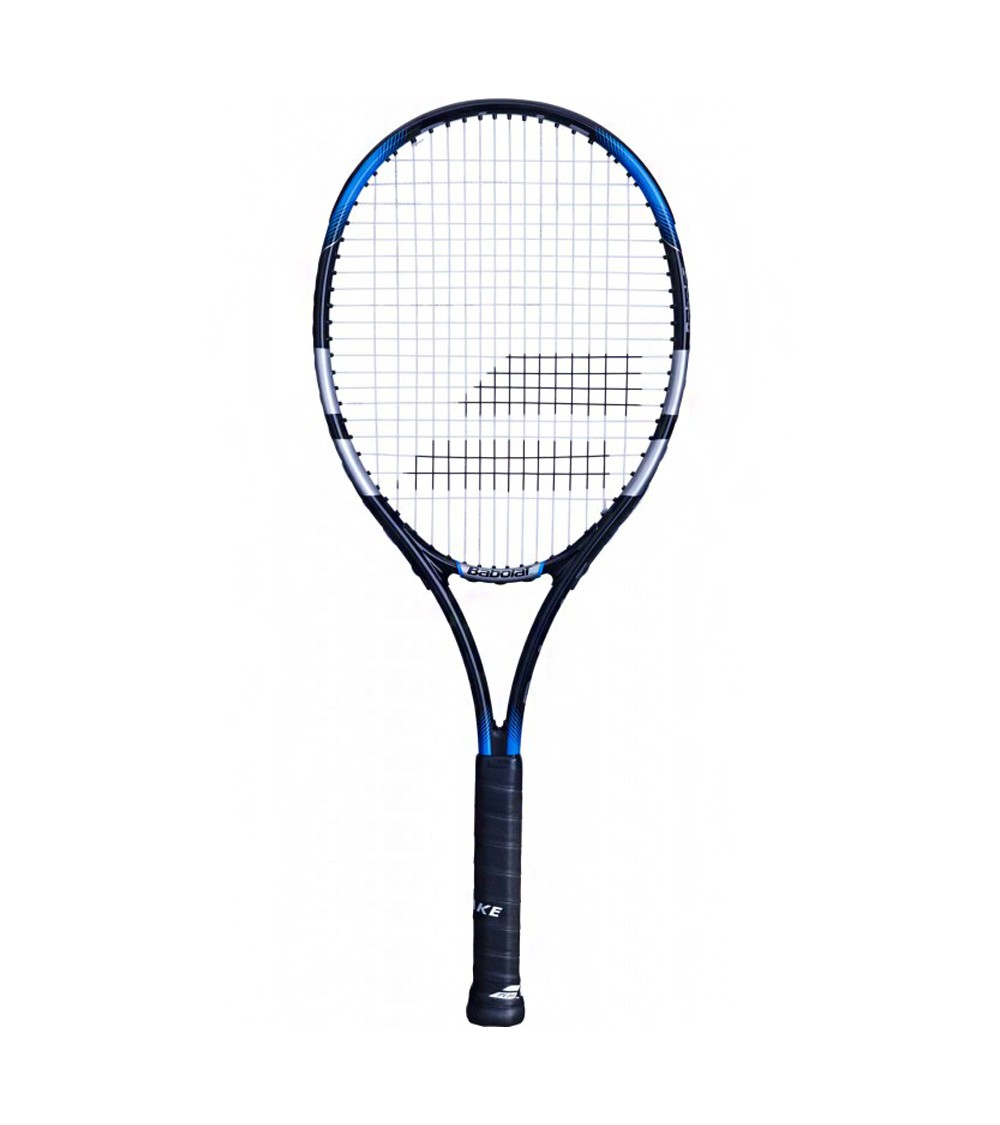 Rakieta do tenisa ziemnego Babolat Falcon Strung G3 4 3/8 z pokrowcem czarno srebrno niebieska 121205