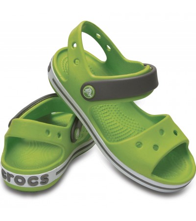 Sandały dla dzieci Crocs Crocband Sandal Kids zielono szare 12856 3K9