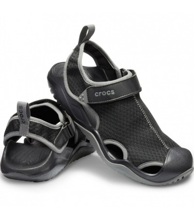 Crocs sandały męskie Swiftwater Mesh Deck Sandal M czarne 205289 001