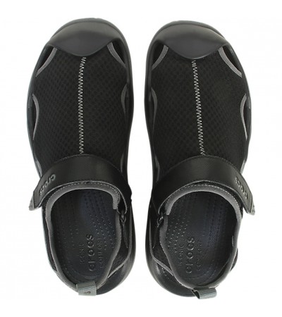 Crocs sandały męskie Swiftwater Mesh Deck Sandal M czarne 205289 001