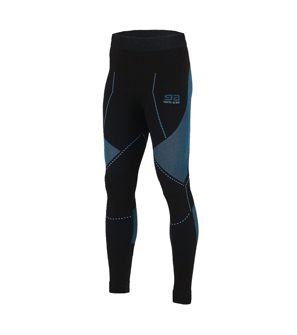 Legginsy termoaktywne męskie Gatta Active Thermo Plus Midi czarno-niebieskie 0044613S 091