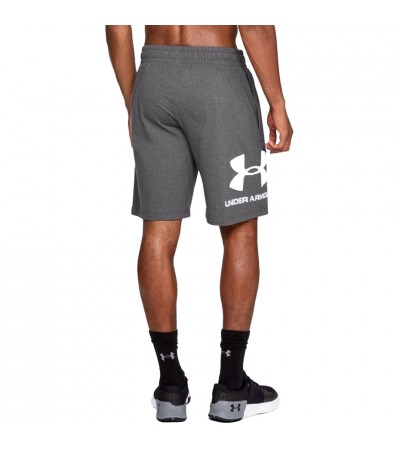 Spodenki męskie Under Armour Sportstyle Cotton Logo jasnoszare 1329300 020