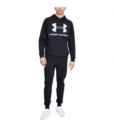 Bluza męska Under Armour Rival Fleece Logo Hoodie czarna 1345628 001