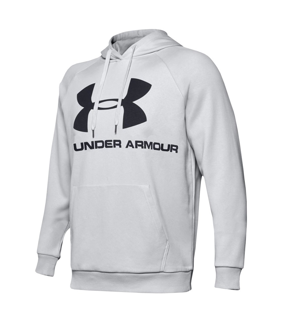 Bluza męska Under Armour Rival Fleece Logo Hoodie jasnoszara 1345628 014