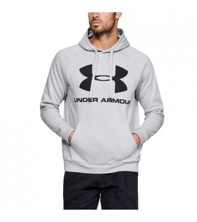 Bluza męska Under Armour Rival Fleece Logo Hoodie jasnoszara 1345628 014