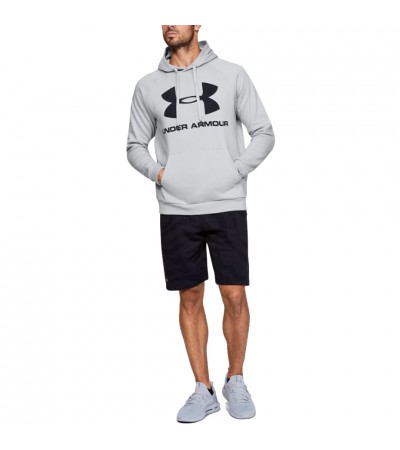 Bluza męska Under Armour Rival Fleece Logo Hoodie jasnoszara 1345628 014