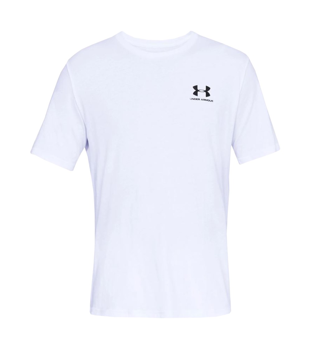 Koszulka męska Under Armour Sportstyle Left Chest SS biała 1326799 100