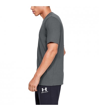 Koszulka męska Under Armour Sportstyle Left Chest SS szara 1326799 012