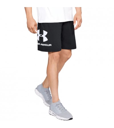 Spodenki męskie Under Armour Sportstyle Cotton Logo czarne 1329300 001