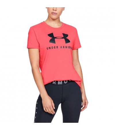 Koszulka damska Under Armour Graphic Sportstyle Classiccrew koralowa 1346844 820