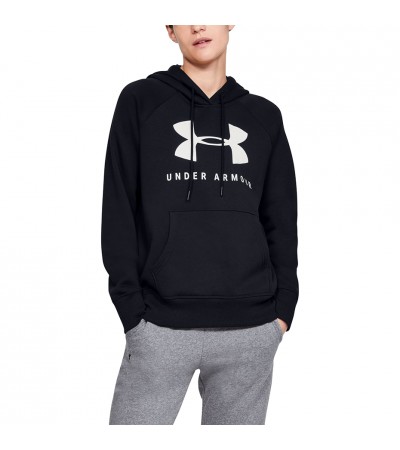 Bluza damska Under Armour Rival Fleece Graphic Hoodie czarna 1348550 001