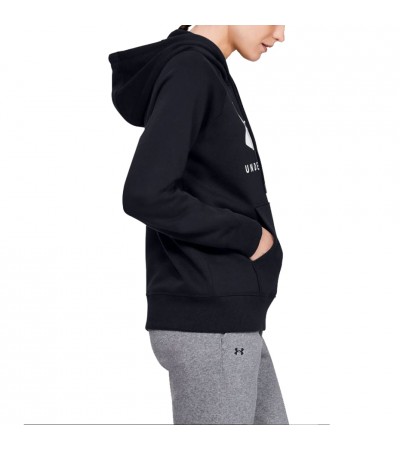 Bluza damska Under Armour Rival Fleece Graphic Hoodie czarna 1348550 001