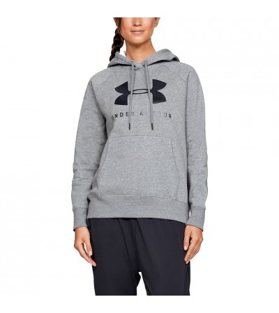 Bluza damska Under Armour Rival Fleece Graphic Hoodie szara 1348550 035