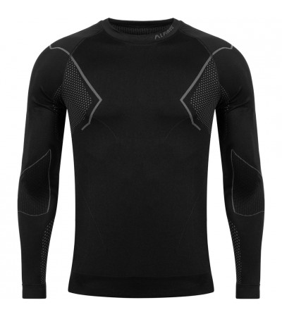 Bielizna termoaktywna męska Alpinus Active Base Layer Set czarno-szara GT43257