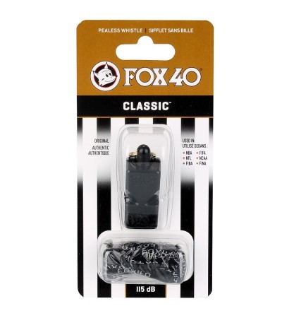 FOX Classic whistle + string 9901-0008 black