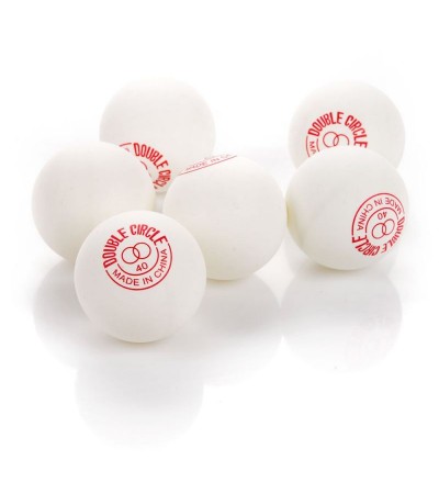 Double Circle table tennis balls 6 pcs. White