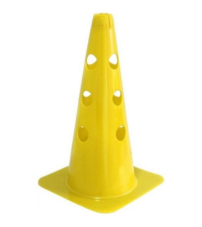 Cone with holes 37.5 cm yellow