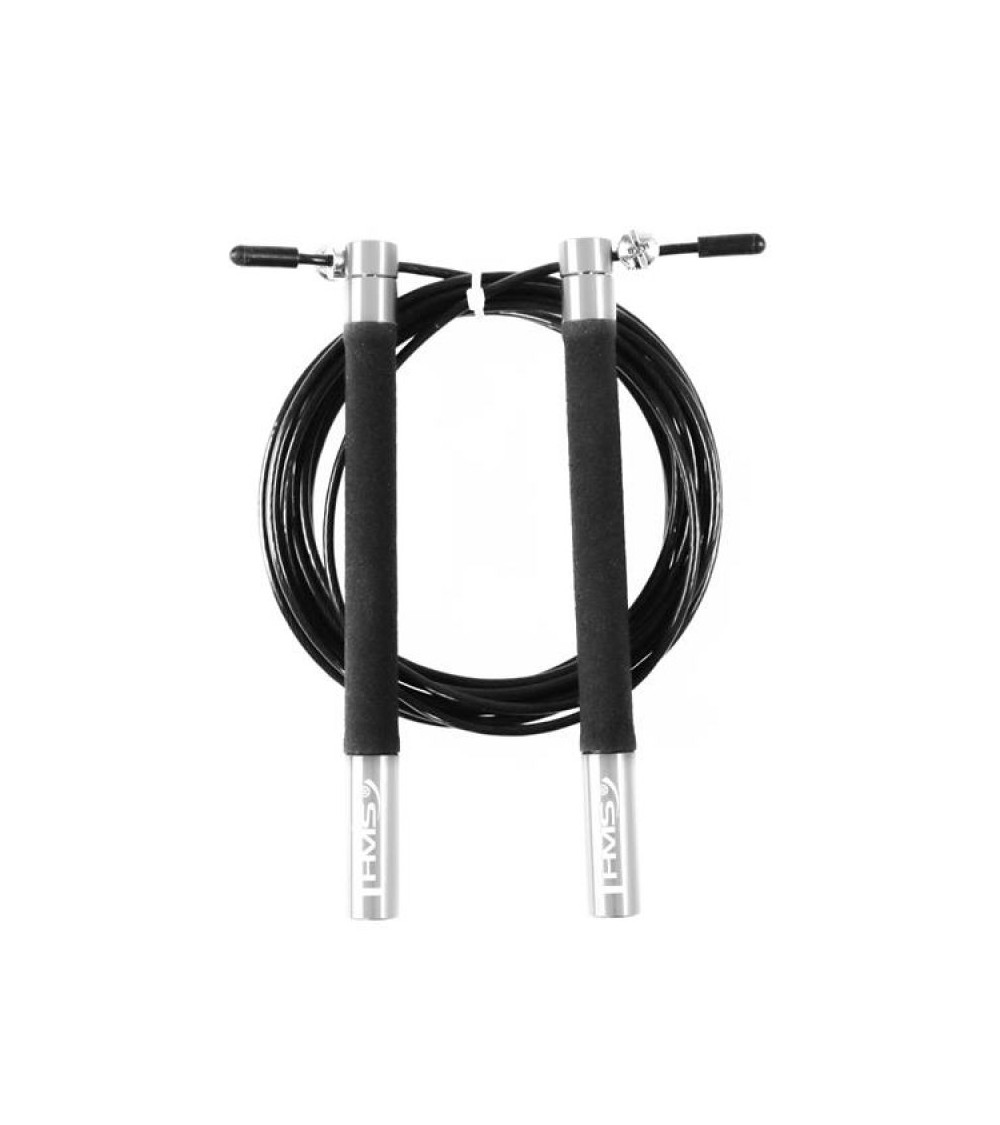 Fast skipping rope HMS SK54 black / silver