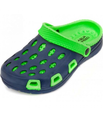 Šlepetės Aqua-speed Silvi JR kol 48 green-navy blue, Plaukimo apranga vaikams, Plaukimo apranga, Aqua-Speed