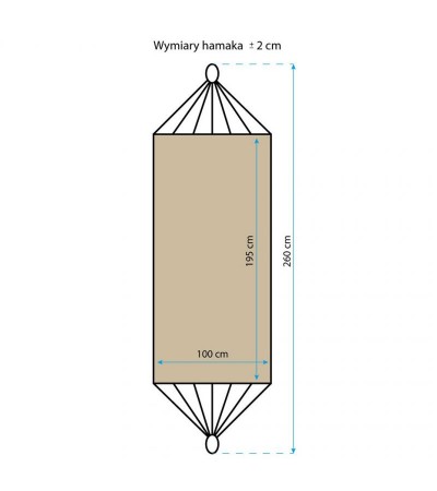 Hamakas Classic Royokamp 1 asmuo 200x100 cm 1021065, Hamakai, gultai, pavėsinės,sūpynės, Laisvalaikis, Royokamp