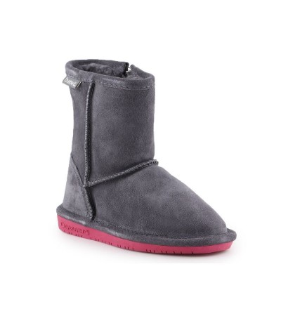 BearPaw Emma Toddler Zipper Jr 608TZ-903 Charcoal Pomberry winter shoes