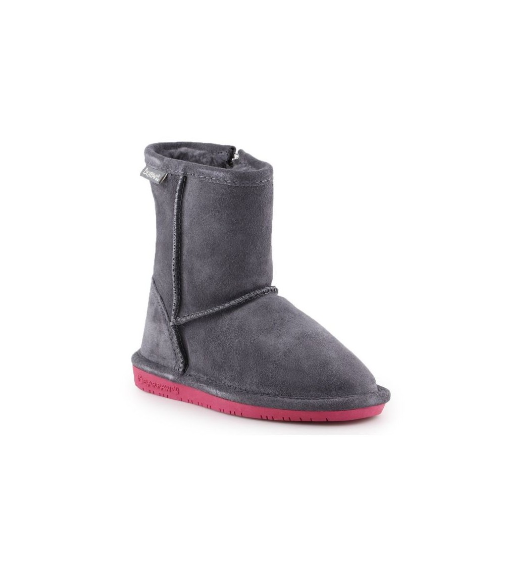 BearPaw Emma Toddler Zipper Jr 608TZ-903 Charcoal Pomberry winter shoes