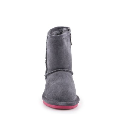 BearPaw Emma Toddler Zipper Jr 608TZ-903 Charcoal Pomberry winter shoes