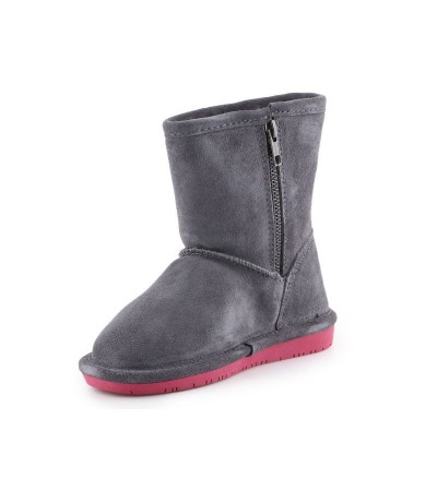 BearPaw Emma Toddler Zipper Jr 608TZ-903 Charcoal Pomberry winter shoes