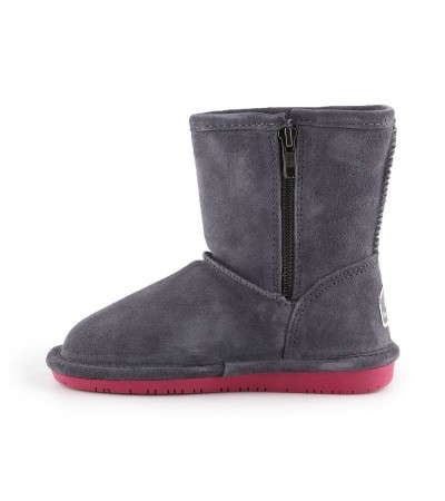 BearPaw Emma Toddler Zipper Jr 608TZ-903 Charcoal Pomberry winter shoes