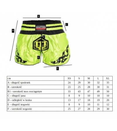 Masters sports shorts ST-MFE Neon 06662-04M